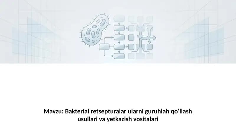 Bakterial retsepturalar