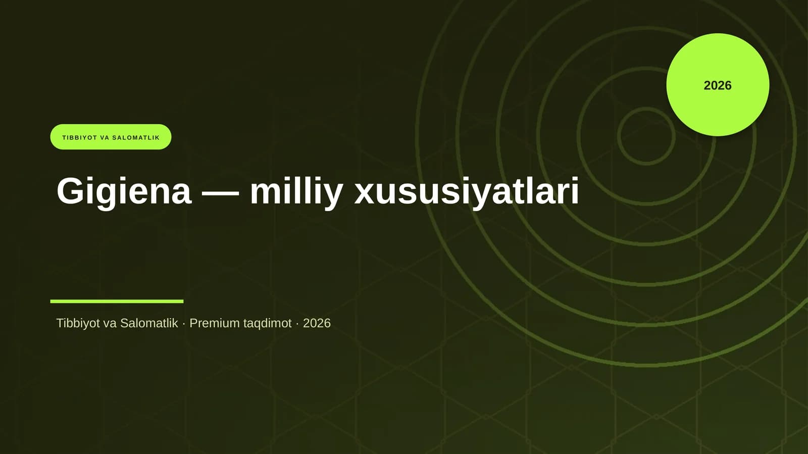 Gigiena — milliy xususiyatlari