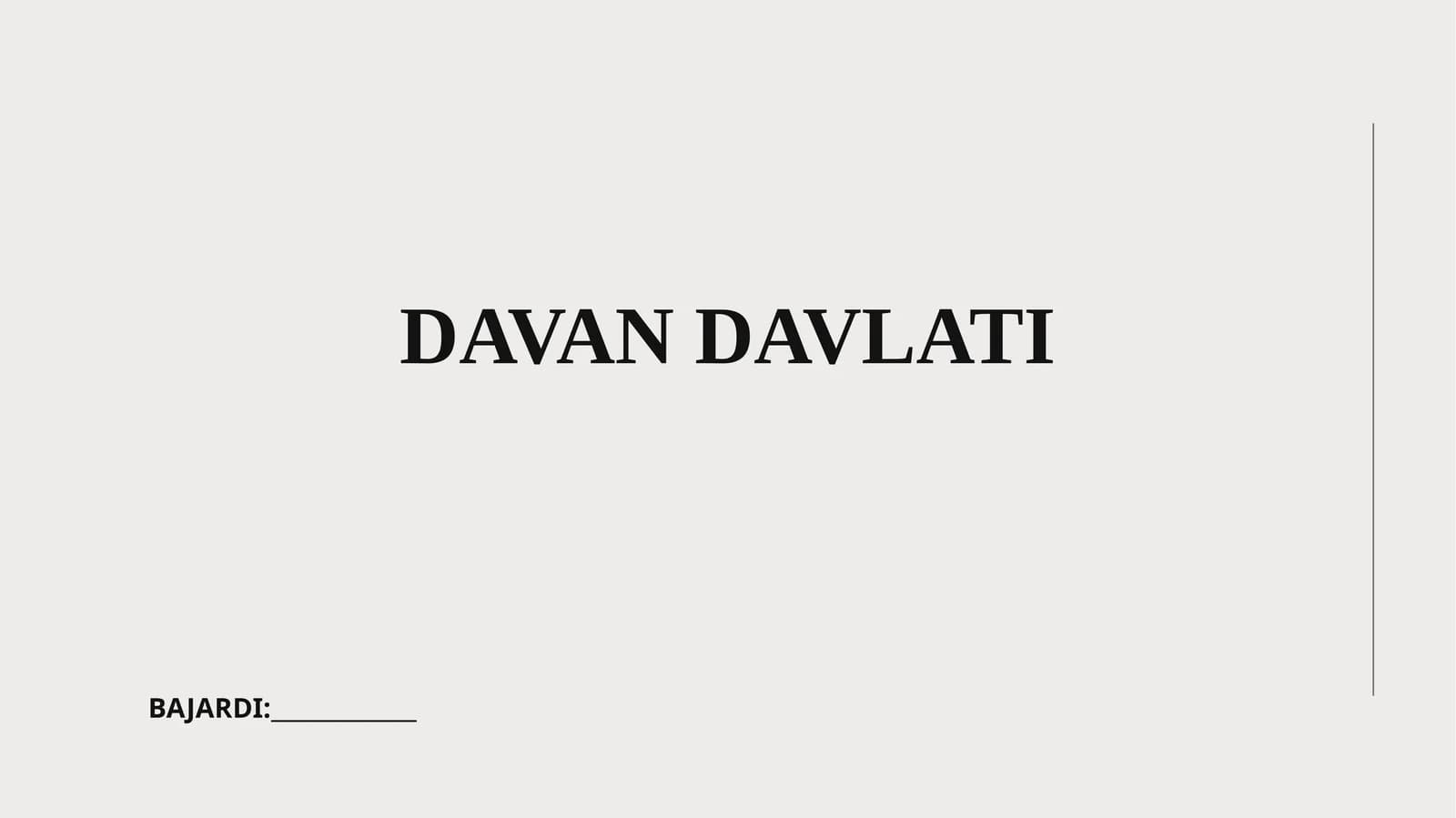 Davan Davlati