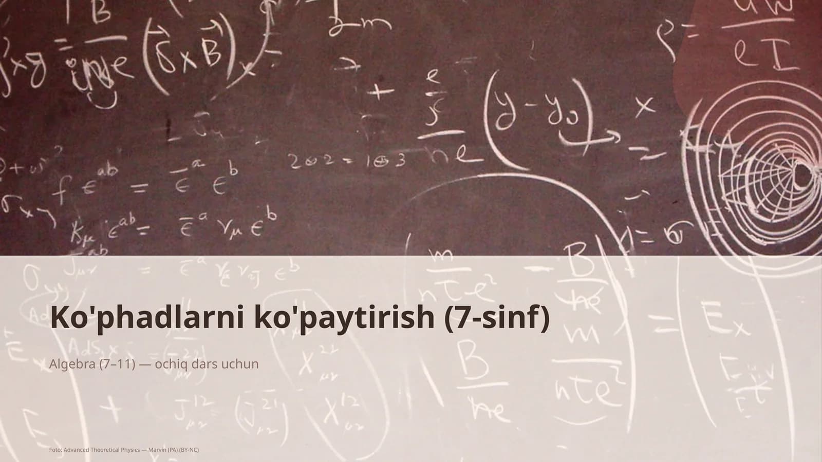 Ko'phadlarni ko'paytirish (7-sinf)
