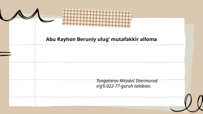 Abu Rayhon Beruniy