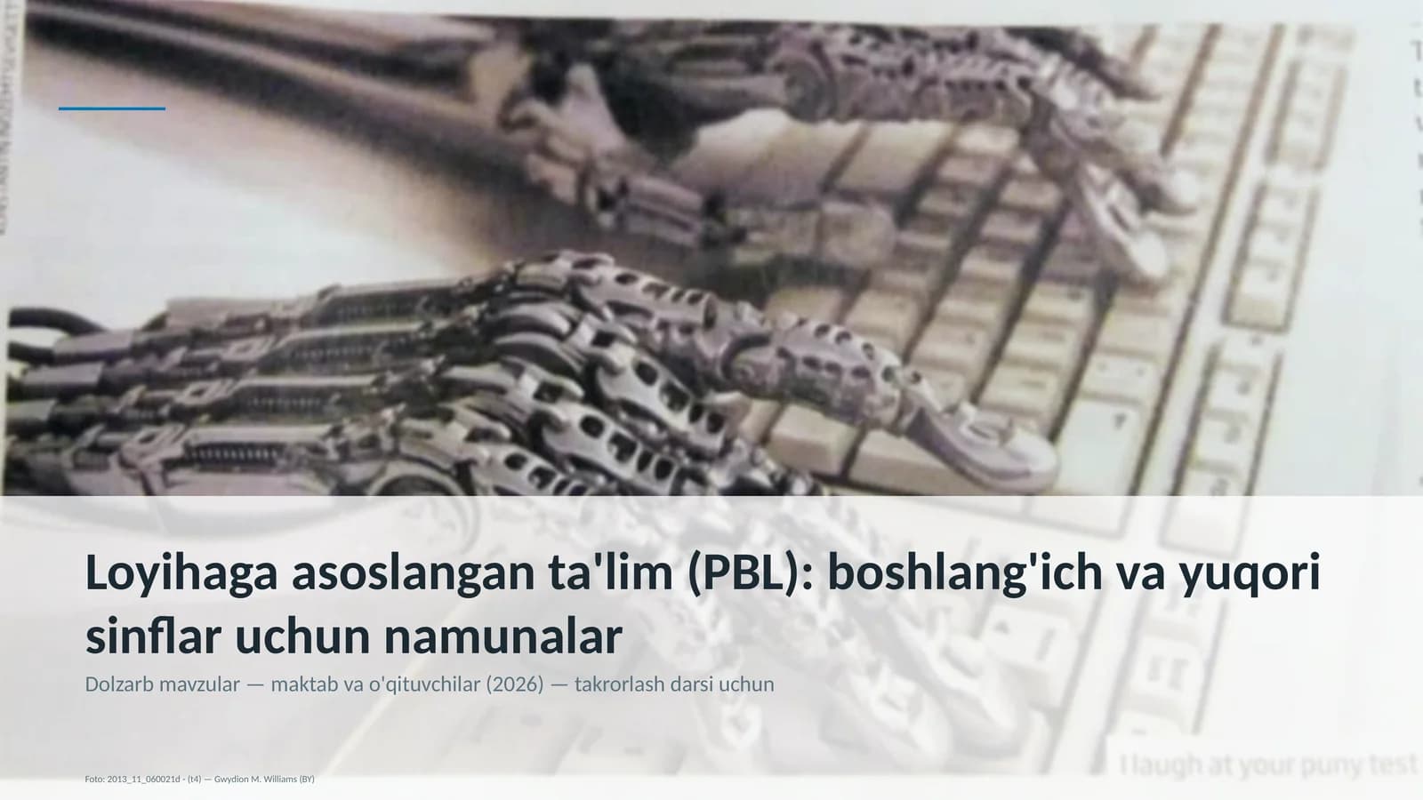 Loyihaga asoslangan ta'lim (PBL): boshlang'ich va yuqori sinflar uchun namunalar