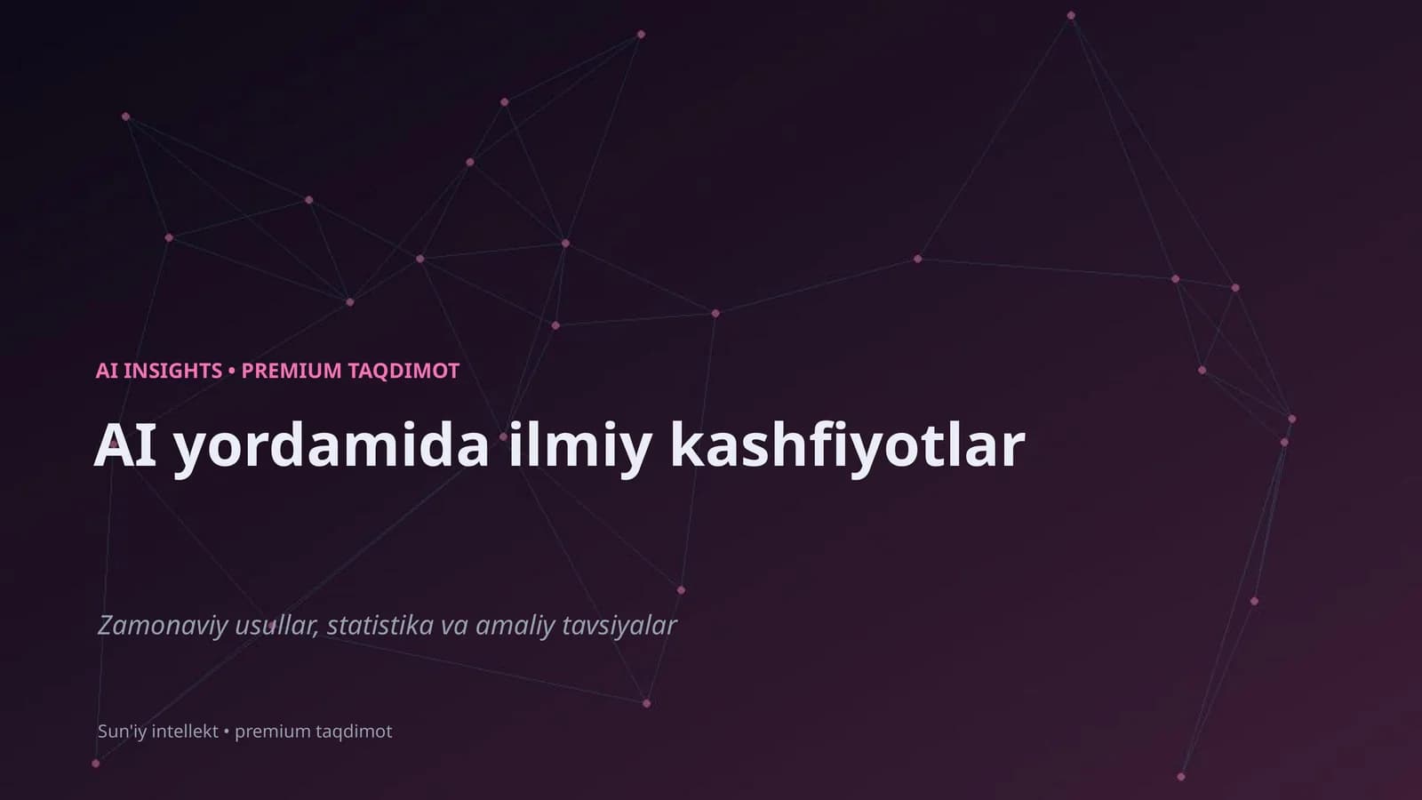 AI INSIGHTS • PREMIUM TAQDIMOT