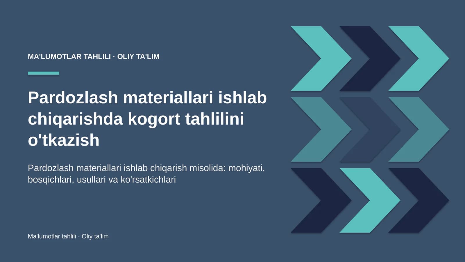 pardozlash materiallari ishlab chiqarishda kogort tahlilini o'tkazish 6749