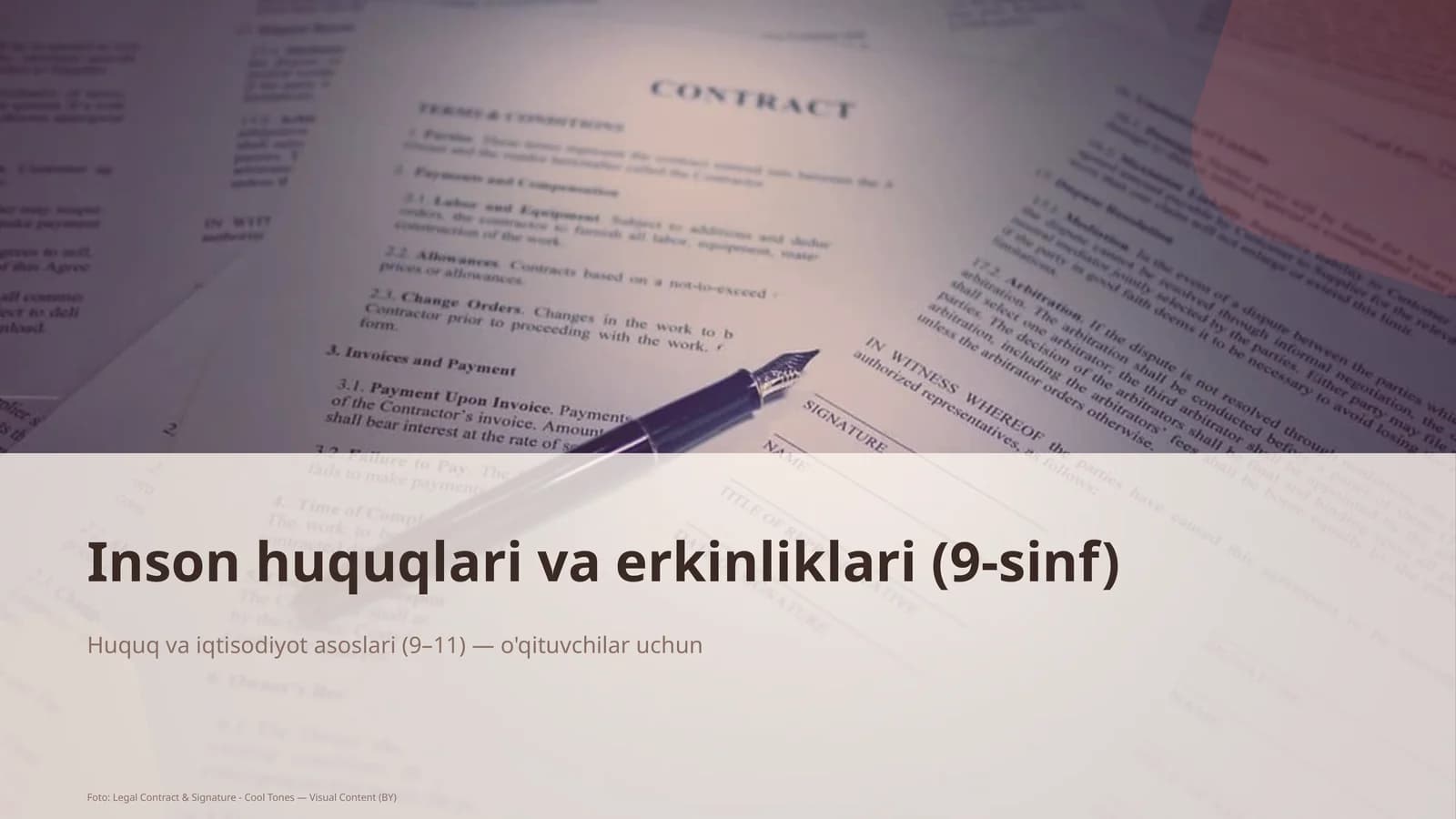 Inson huquqlari va erkinliklari (9-sinf)