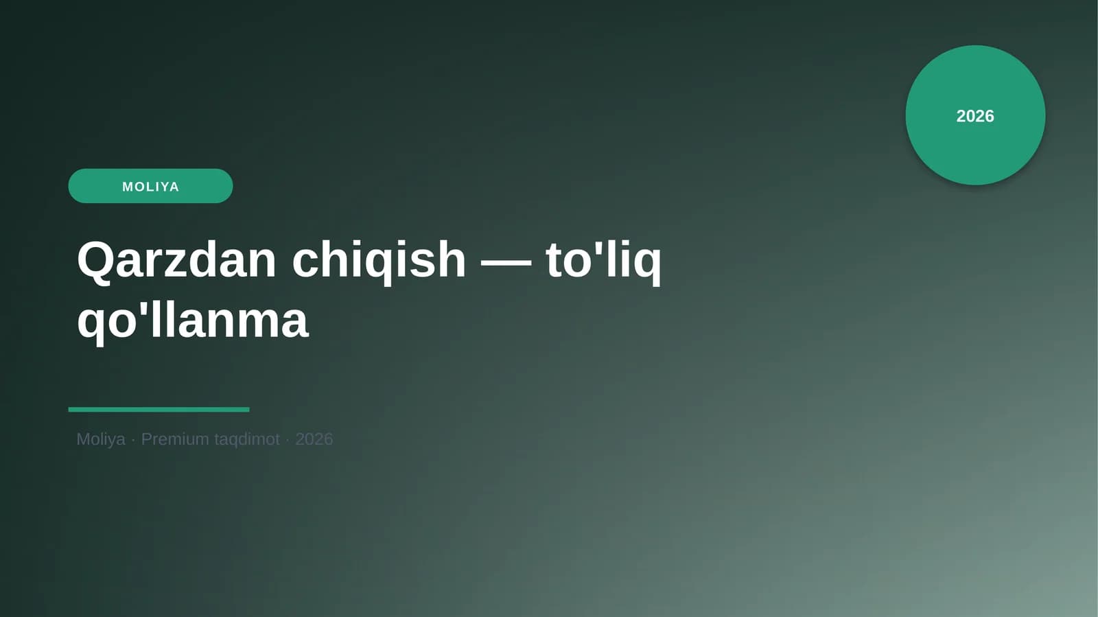 Qarzdan chiqish — to'liq qo'llanma