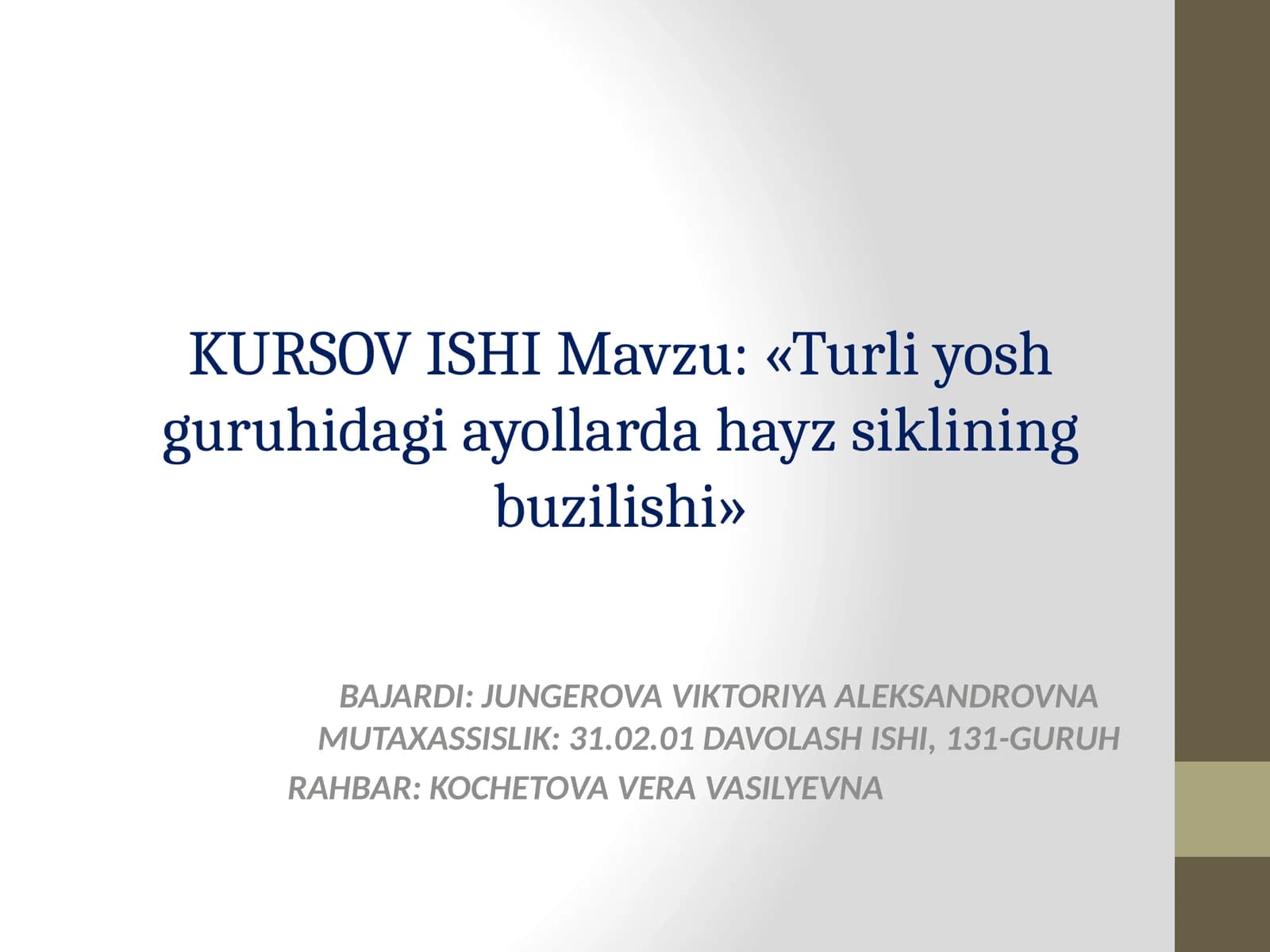 Turli yoshdagi ayollarda hayz sikli buzilishlari