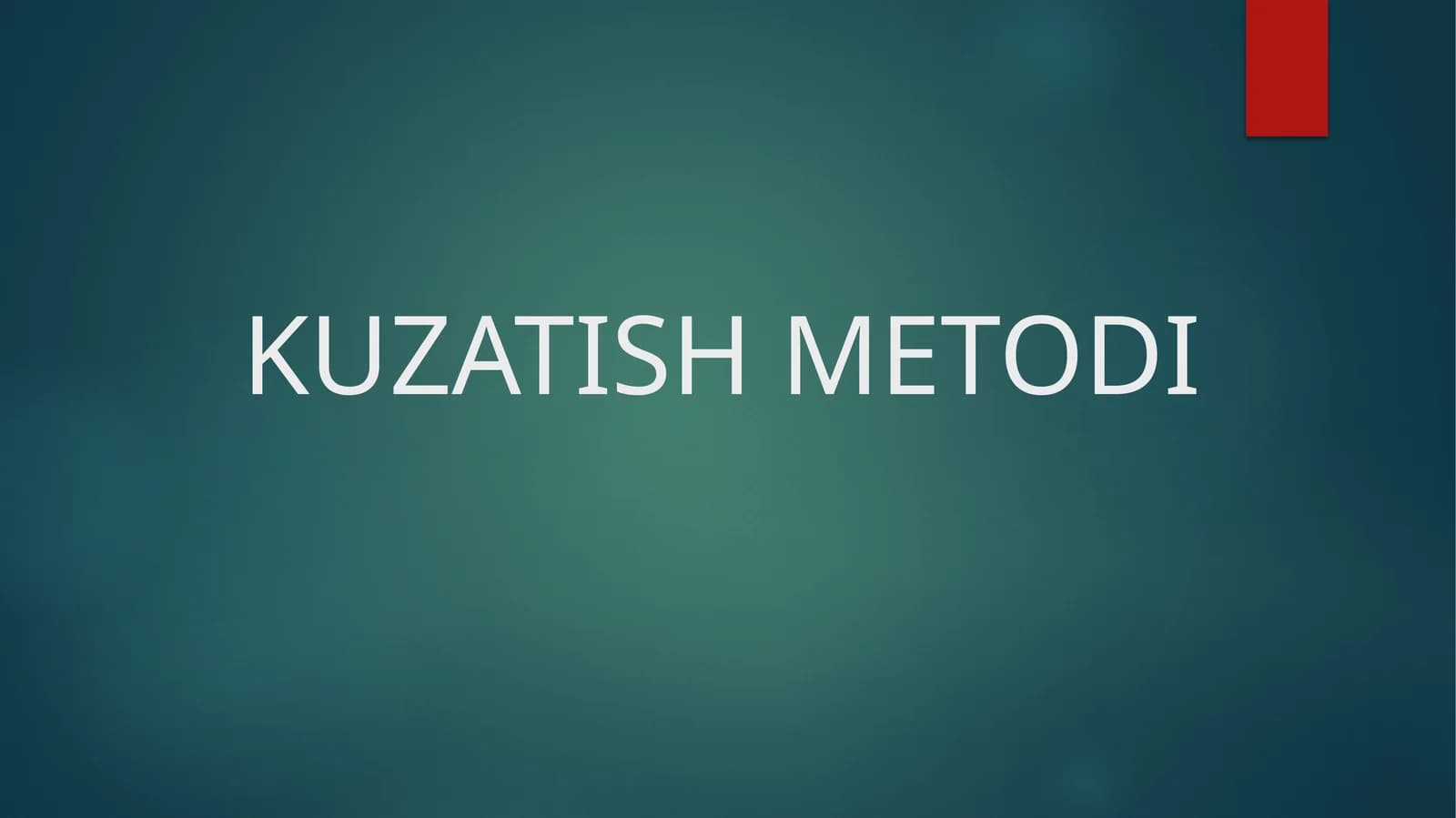 Kuzatish metodi