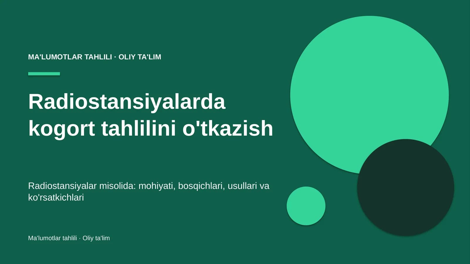 radiostansiyalarda kogort tahlilini o'tkazish 1189