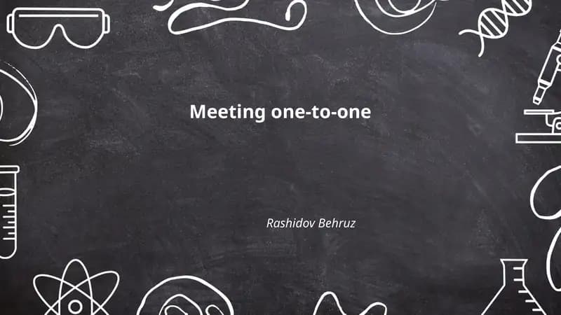One-to-one Meeting Guide