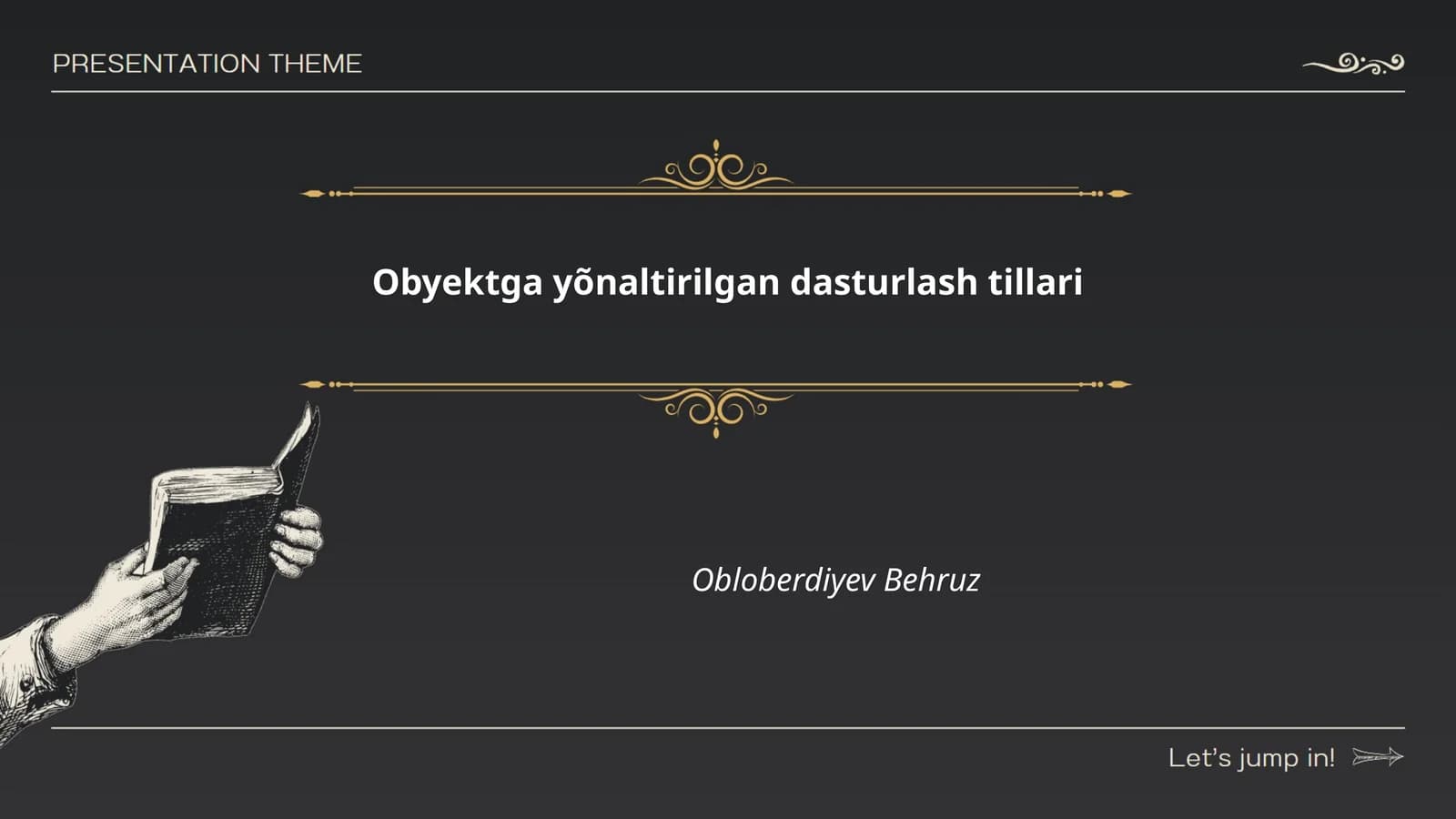 Obyektga yõnaltirilgan dasturlash tillari