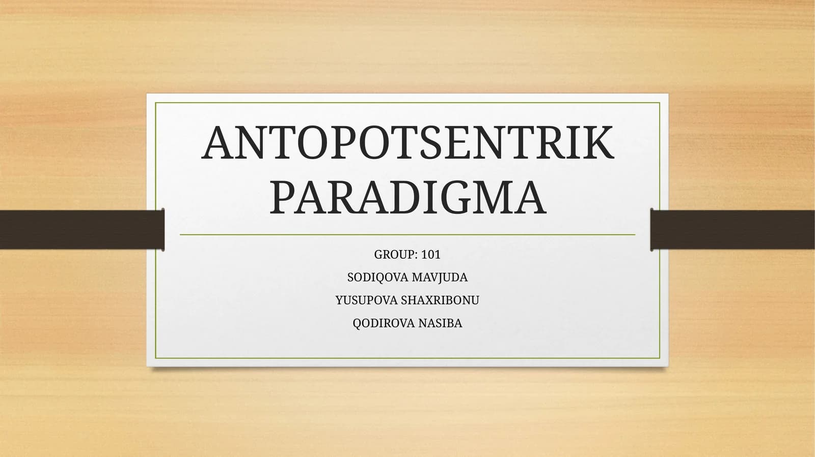 Antropotsentrikparadigma