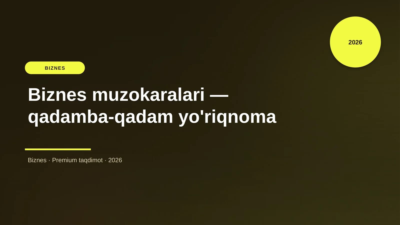 Biznes muzokaralari — qadamba-qadam yo'riqnoma