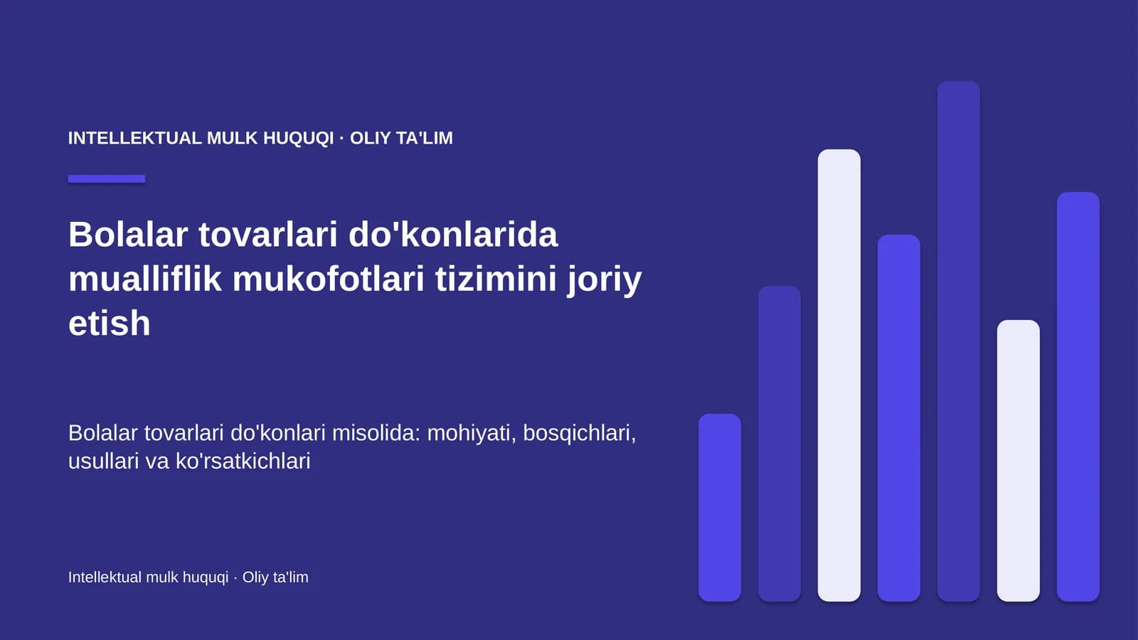 bolalar tovarlari do'konlarida mualliflik mukofotlari tizimini joriy etish 6032
