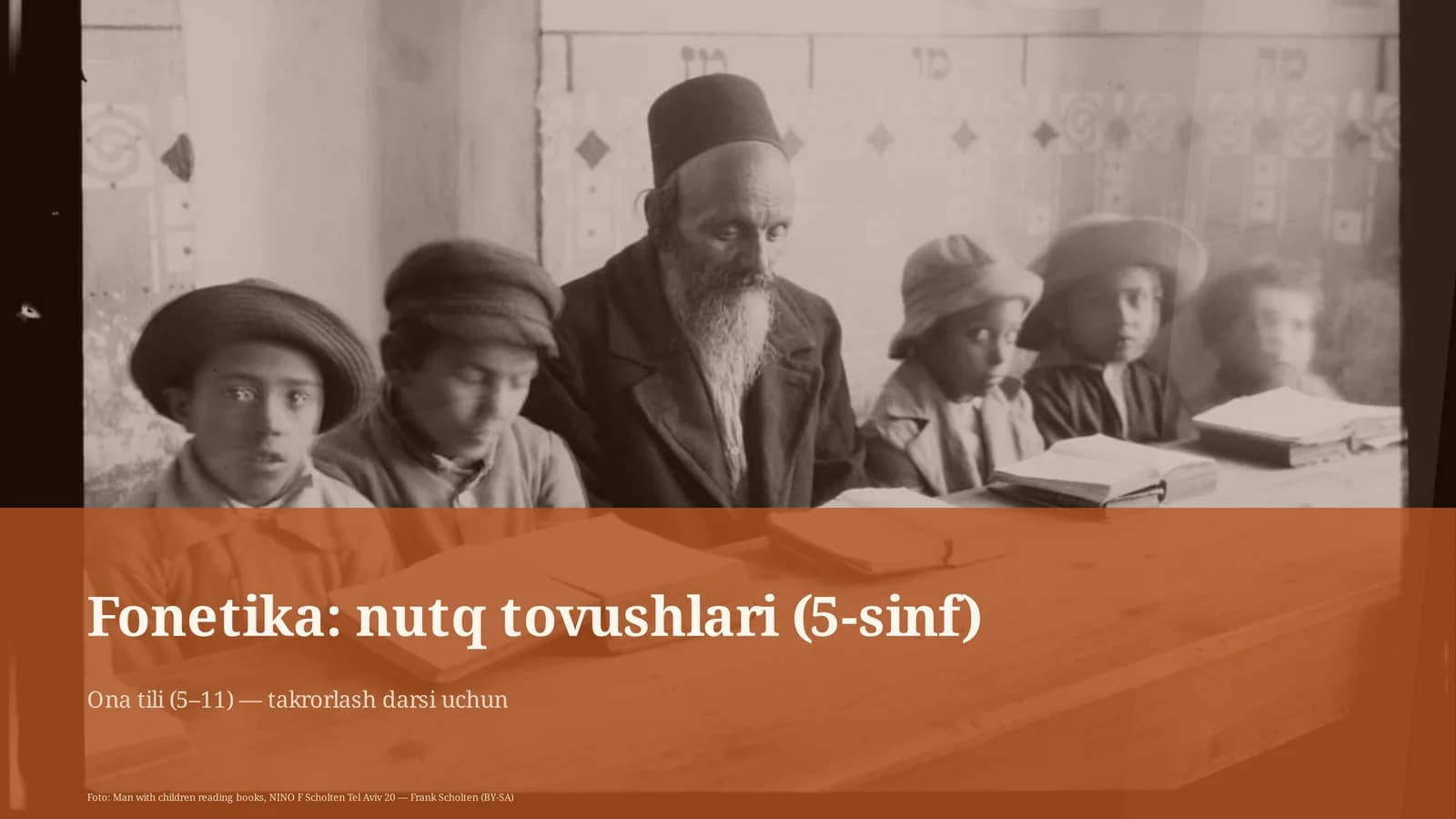 Fonetika: nutq tovushlari (5-sinf)