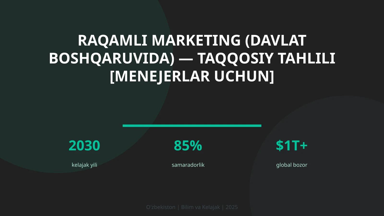 Raqamli marketing (davlat boshqaruvidagi) - taqqosiy tahlili [menejerlar uchun]