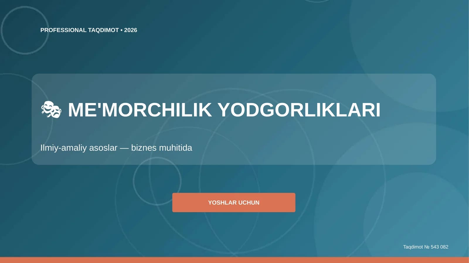 ME'MORCHILIK YODGORLIKLARI