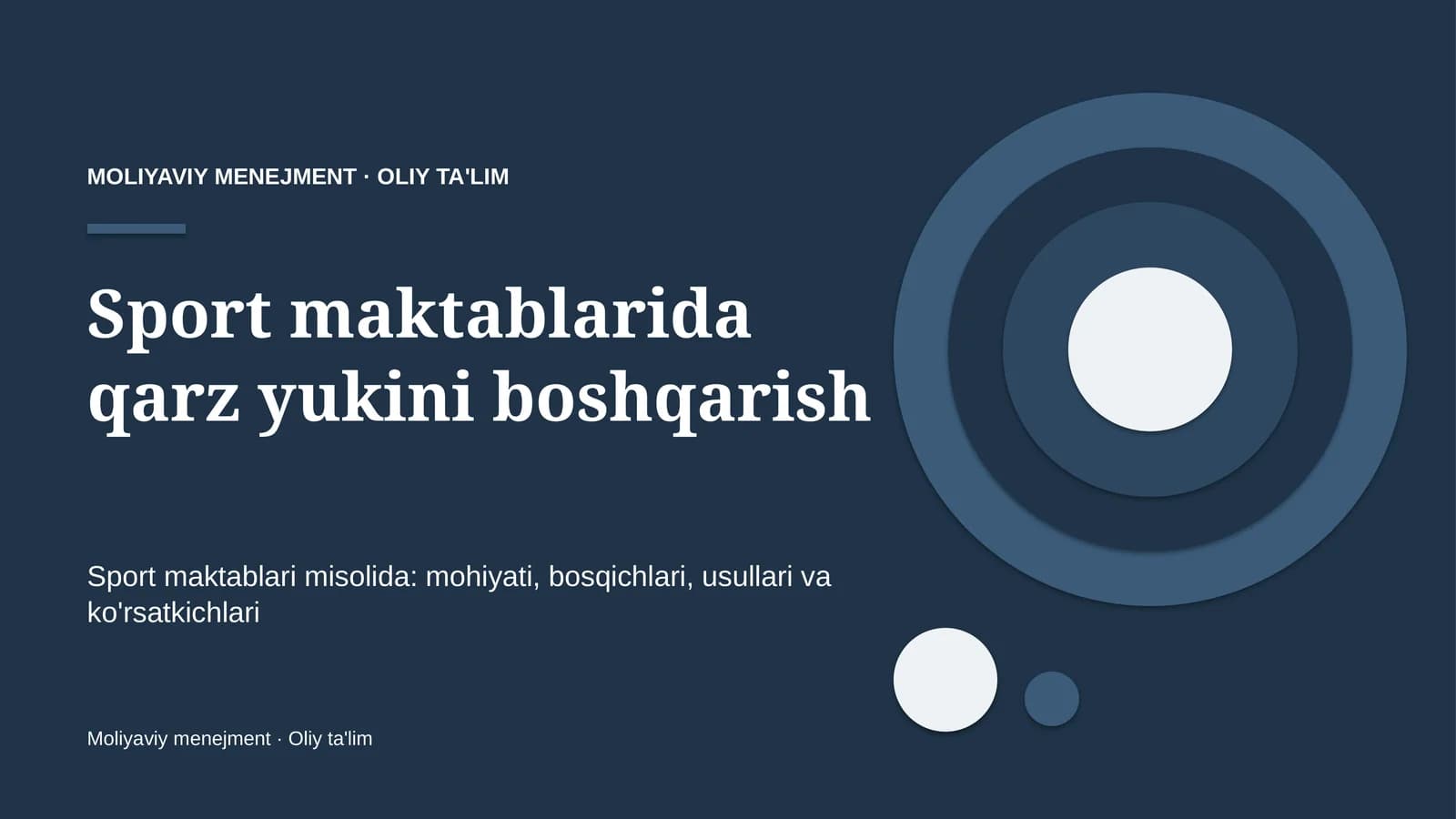 Sport maktablarida qarz yukini boshqarish