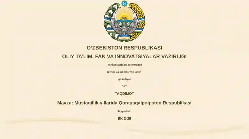 Mustaqillik yillarida Qoraqaqalpoġiston Respublikasi