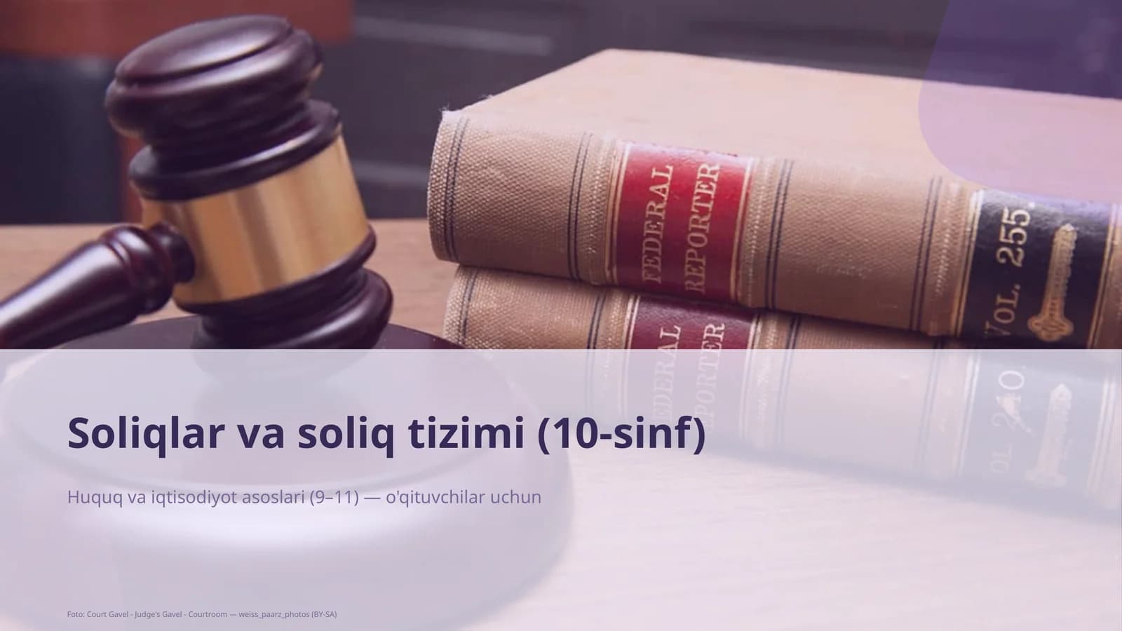 Soliqlar va soliq tizimi (10-sinf)