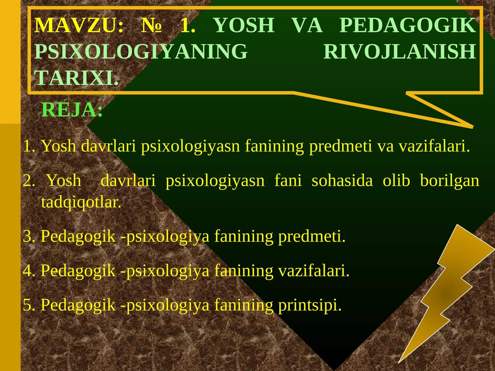 YOSH VA PEDAGOGIK PSIXOLOGIYANING RIVOJLANISH TARIXI