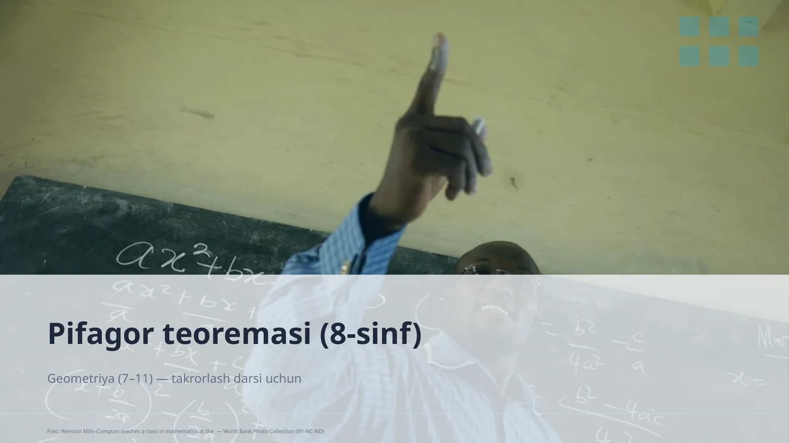Pifagor teoremasi (8-sinf)