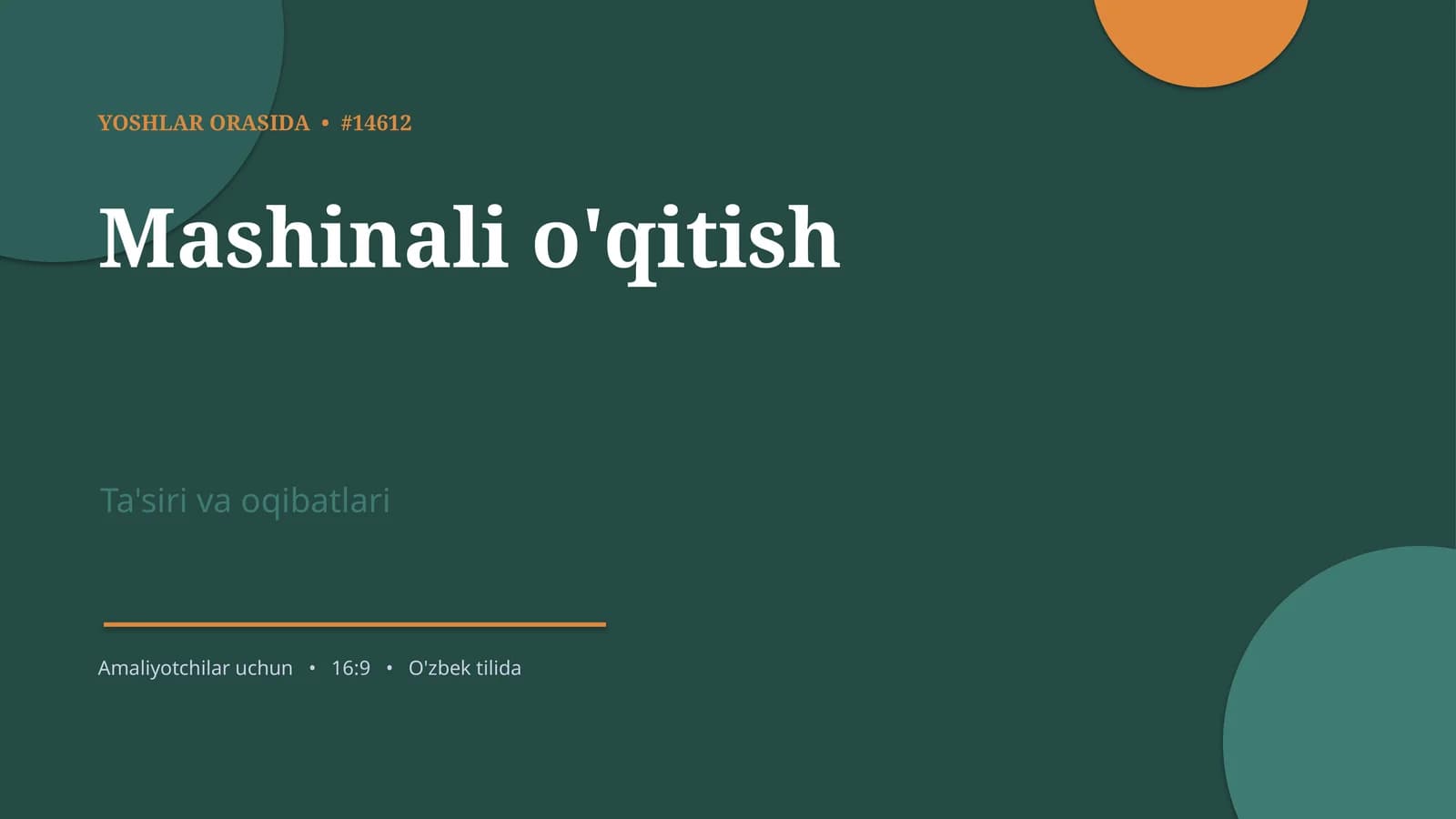 Mashinali o'qitish