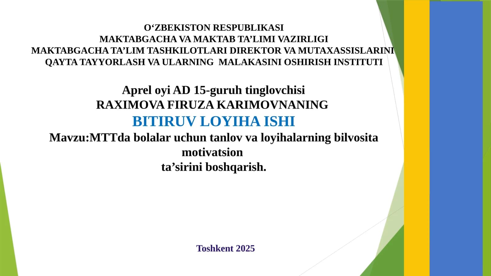 MTTdabolalaruchuntanlovvaloyihalarningbilvositamotivatsion
