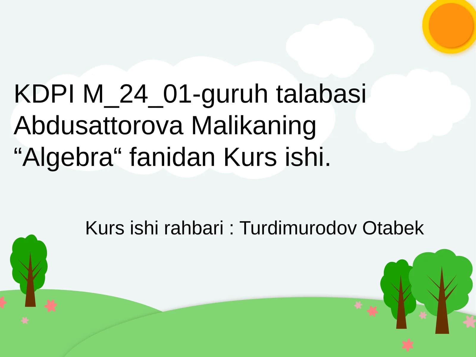 Algebra kursi
