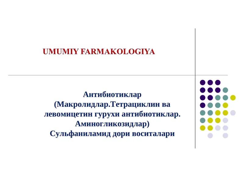 Эритромициннинг таъсир механизми