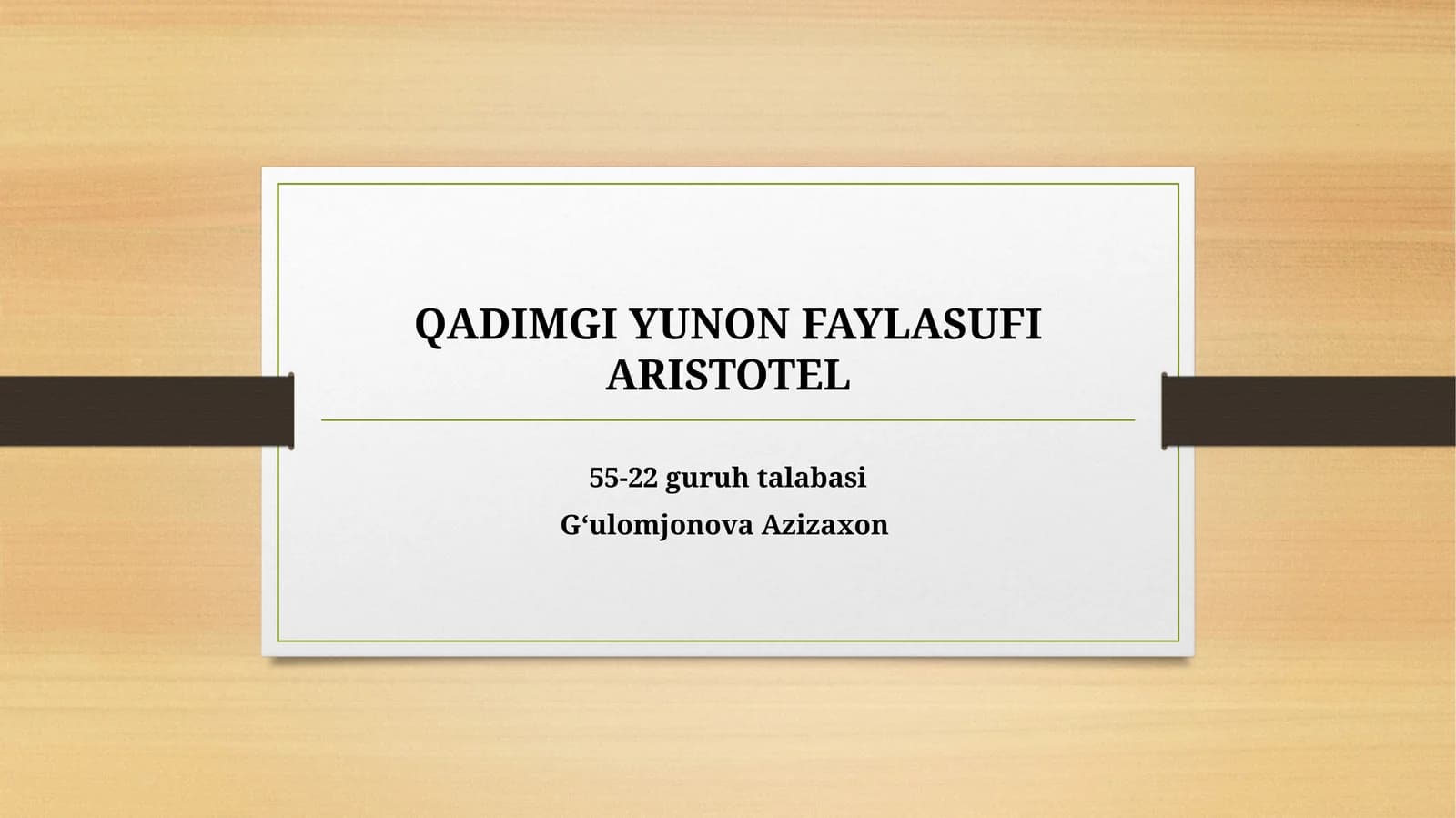 QADIMGIYUNON FAYLASUFI ARISTOTEL
