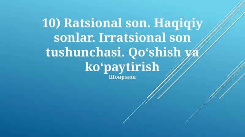 Ratsional sonlar