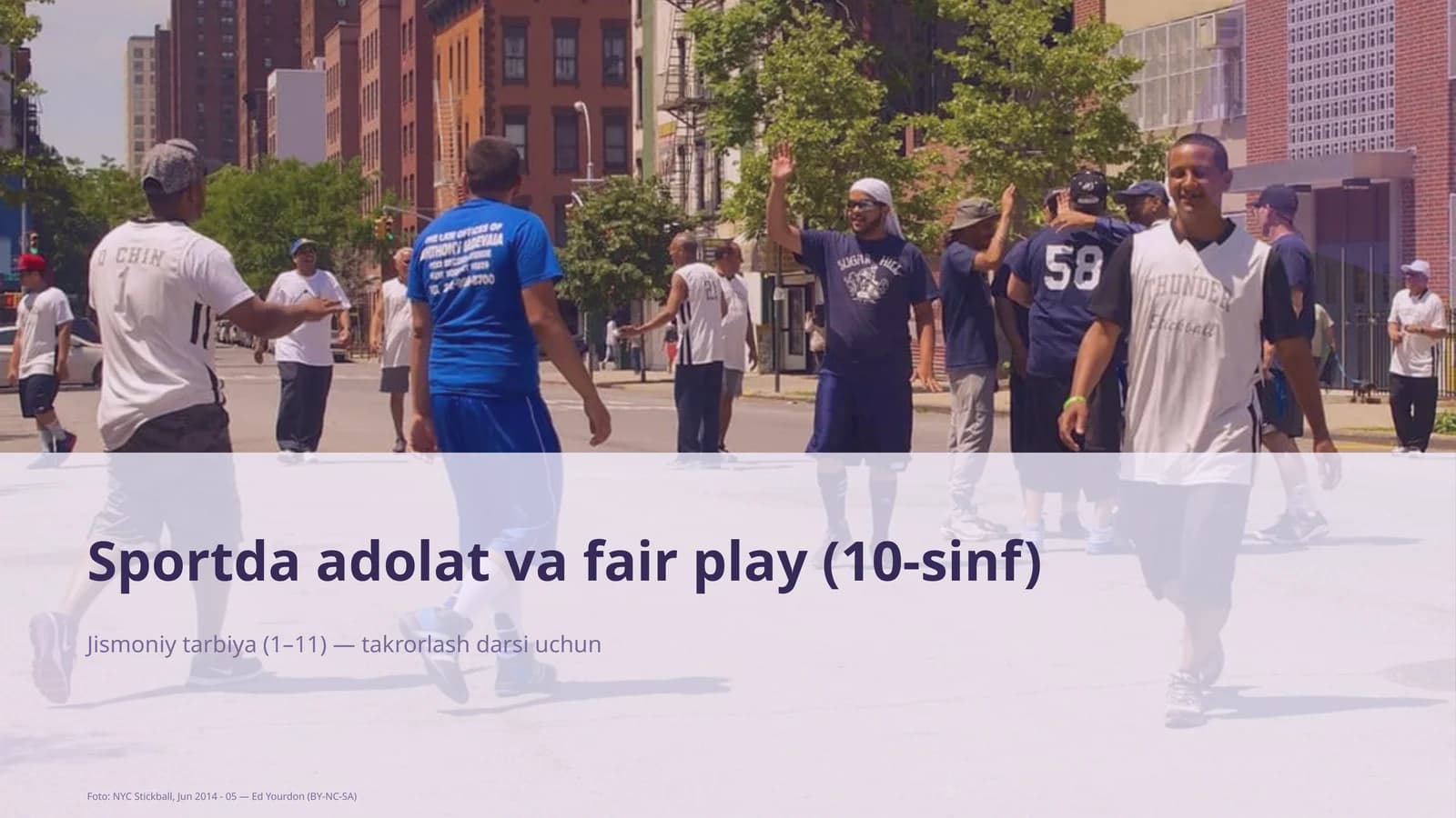 Sportda adolat va fair play (10-sinf)