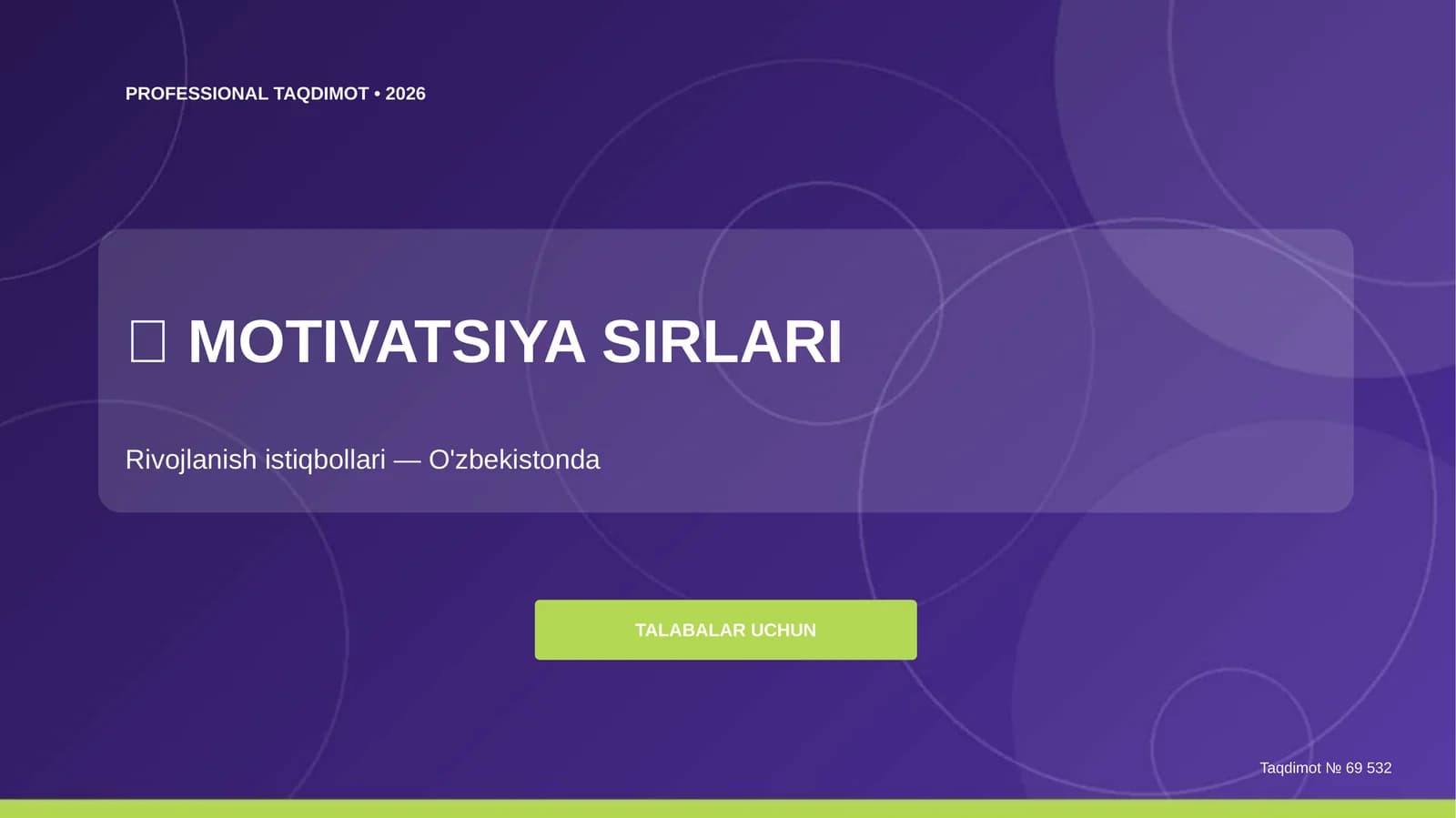 MOTIVATSIYA SIRLARI