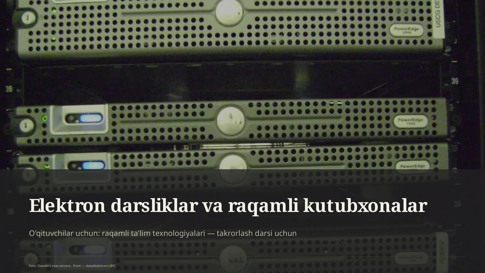 Elektron darsliklar va raqamli kutubxonalar