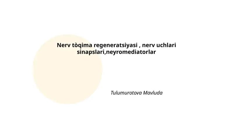 Nerv tòqima regeneratsiyasi