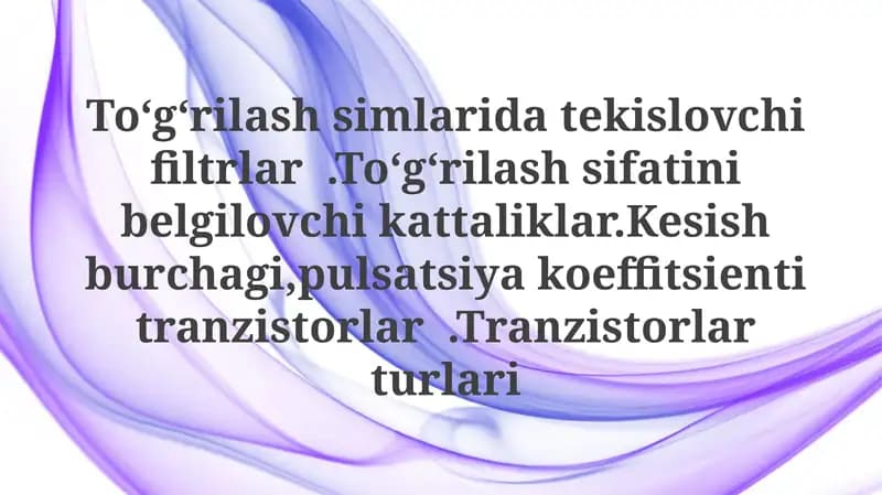 Transistorlar