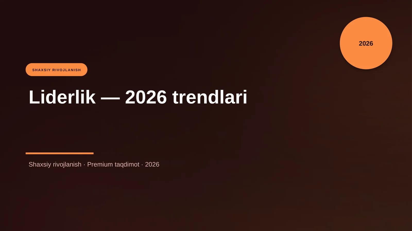 Liderlik — 2026 trendlari