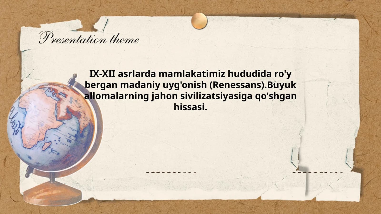 IX-XII asrlarda mamlakatimiz hududida ro'y bergan madaniy uyg'onish (Renessans)