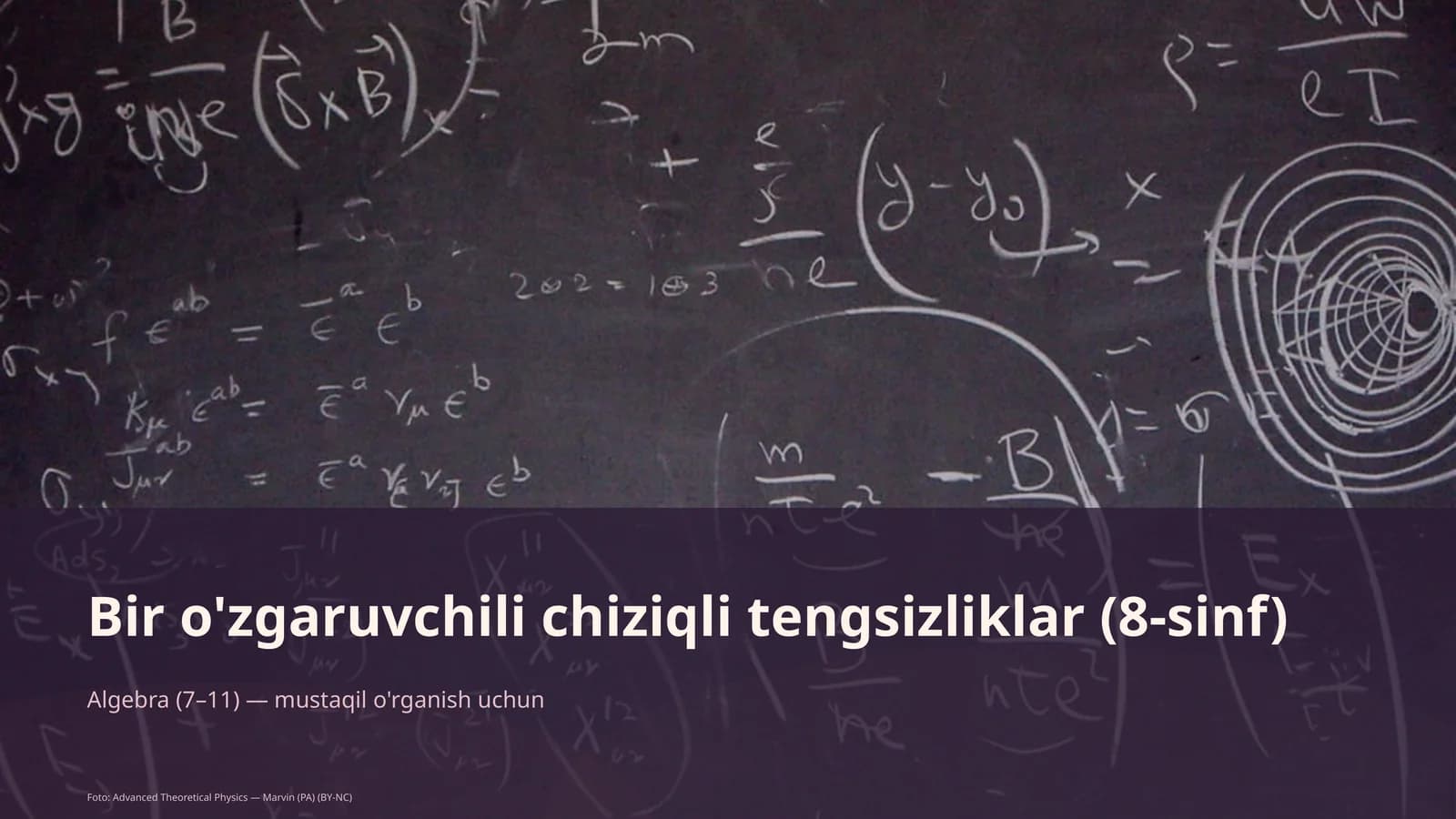 Algebra (7–11) — mustaqil o'rganish uchun