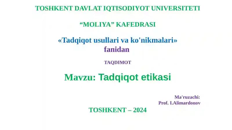 Tadqiqotetikasi