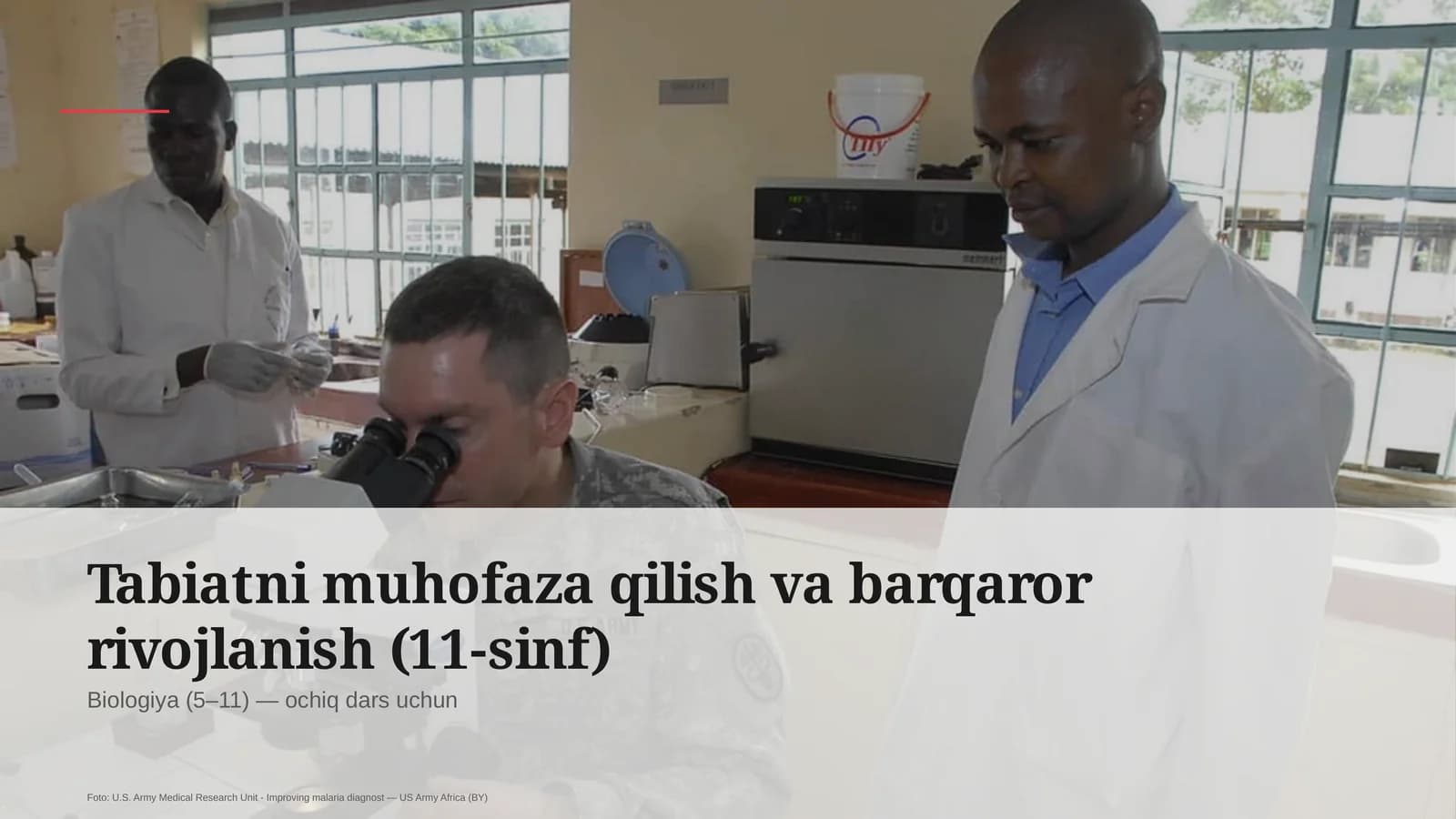 Tabiatni muhofaza qilish va barqaror rivojlanish (11-sinf)