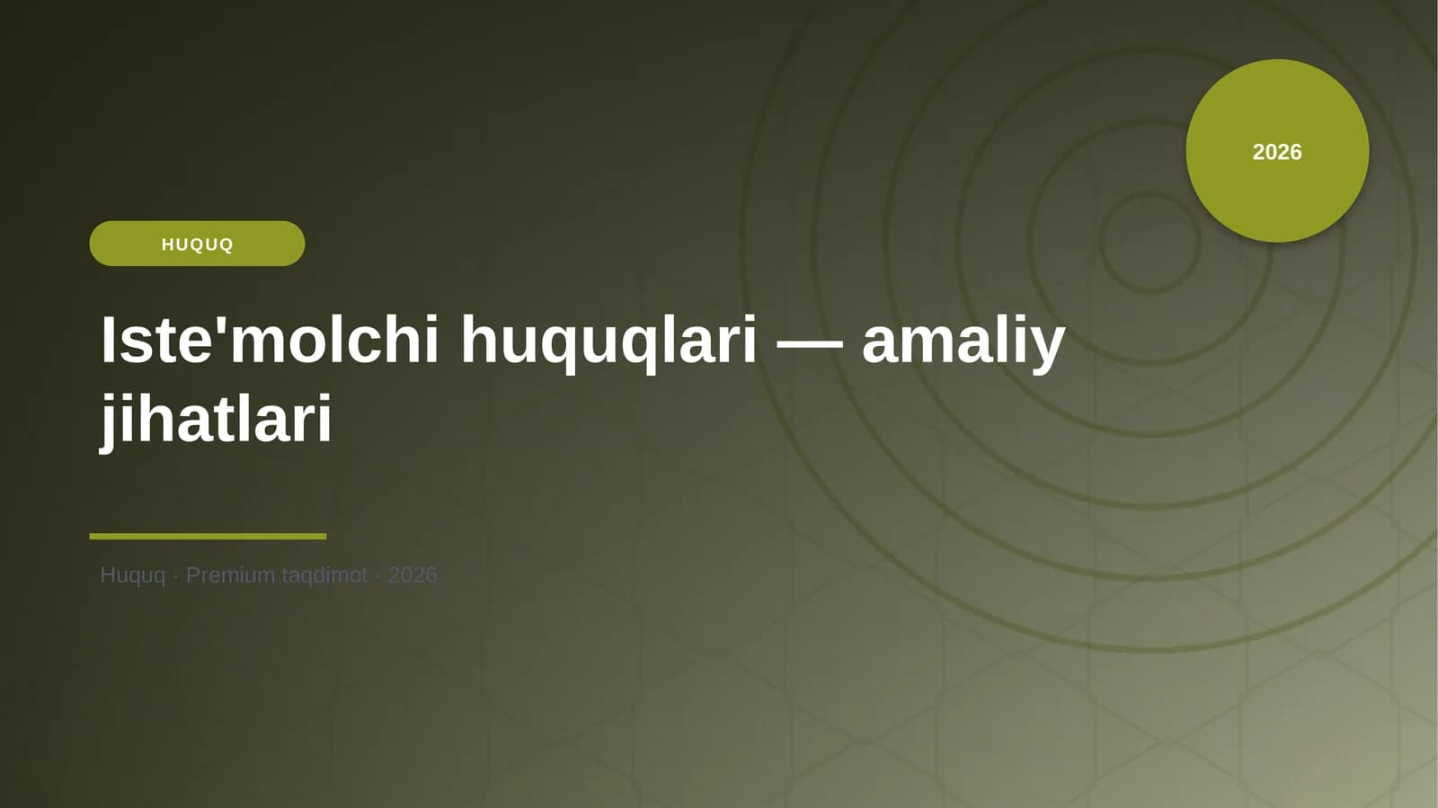 Iste'molchi huquqlari — amaliy jihatlari