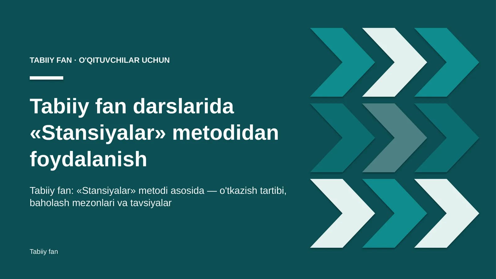tabiiy fan darslarida stansiyalar metodidan foydalanish 1329