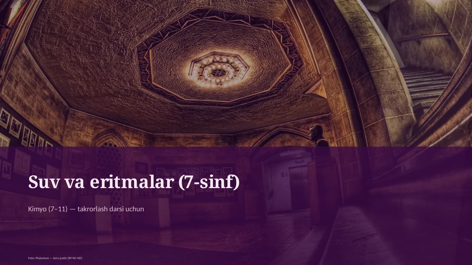 Suv va eritmalar (7-sinf)