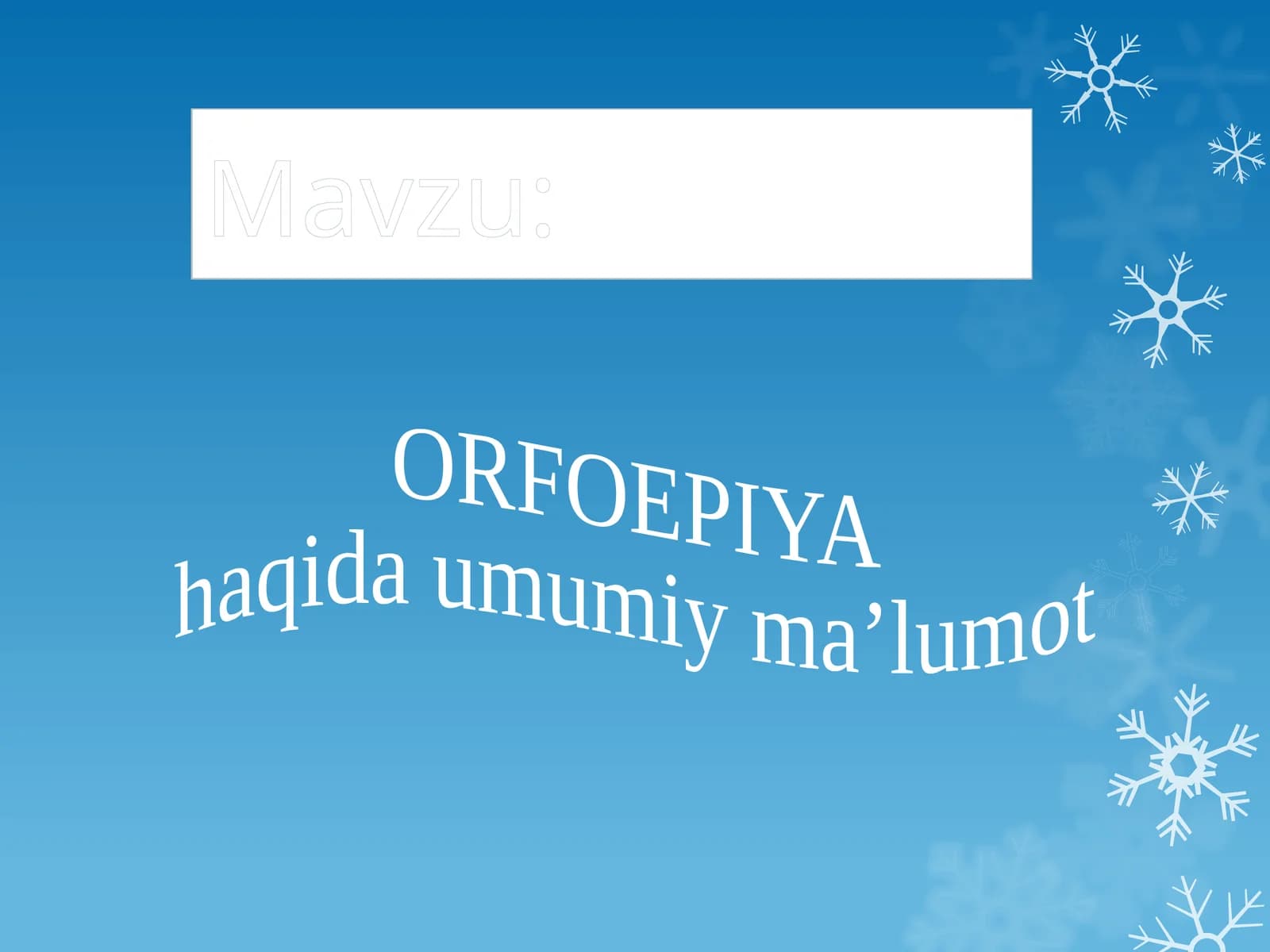 ORFOEPIYA