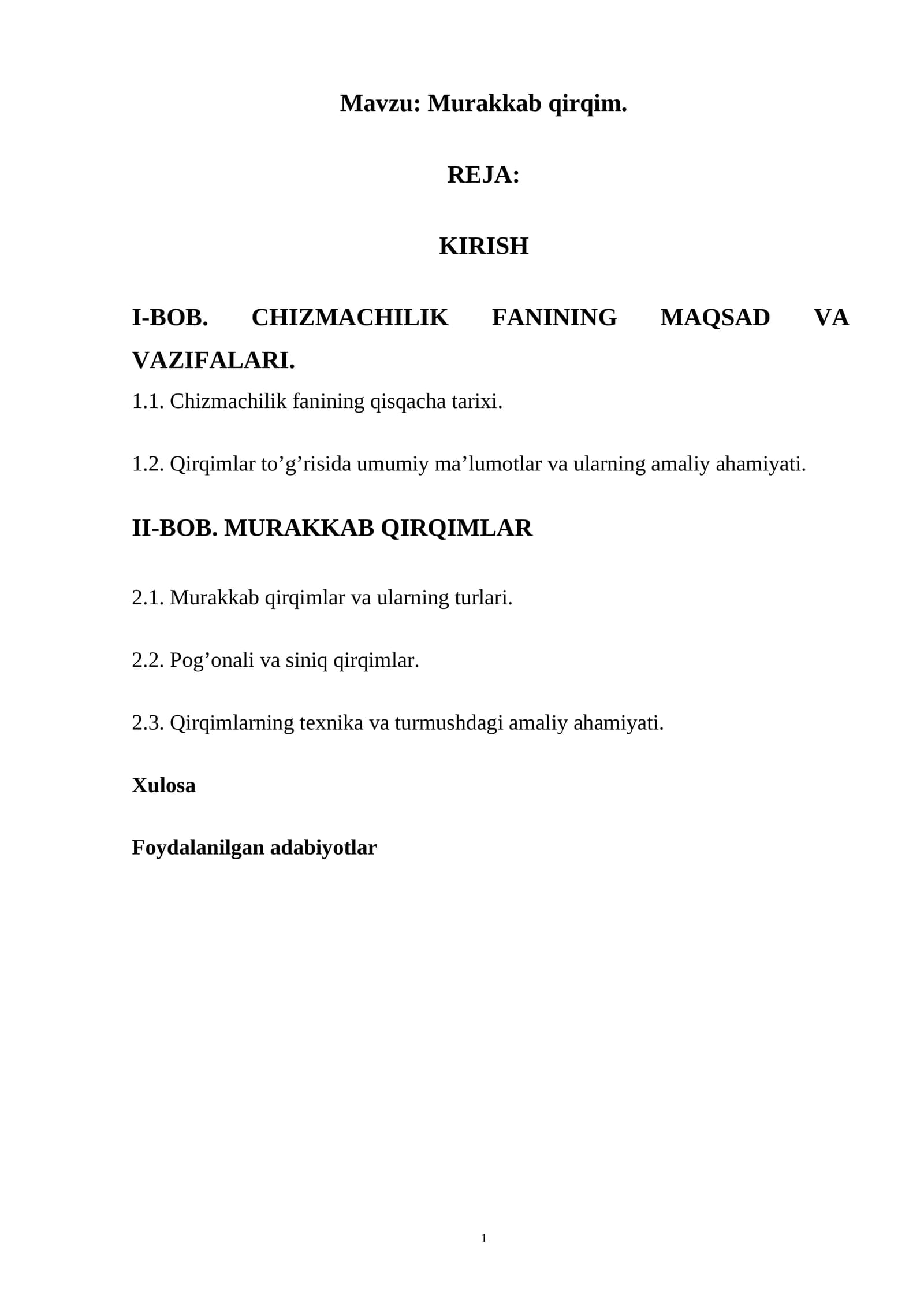 Murakkab qirqim