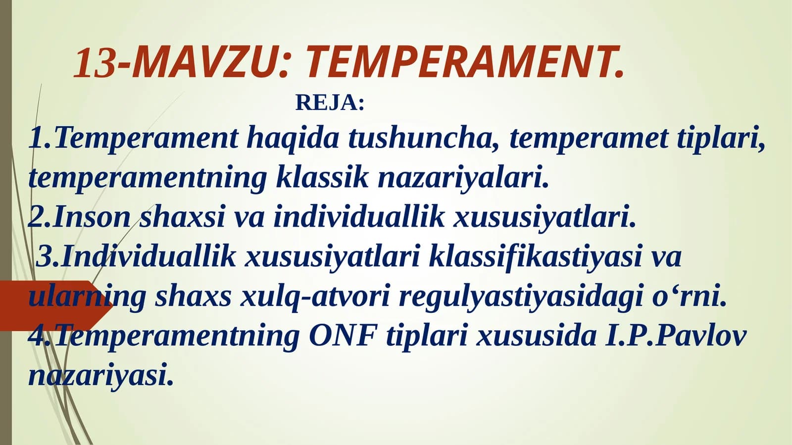 TEMPERAMENT XUSUSIYAT
