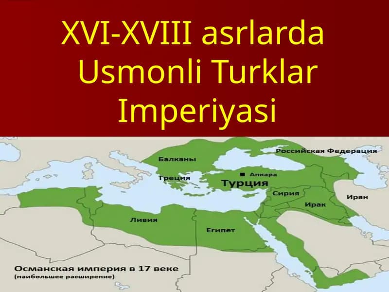 XVI-XVIII asrlarda Usmonli Turklar Imperiyasi Ramzlari