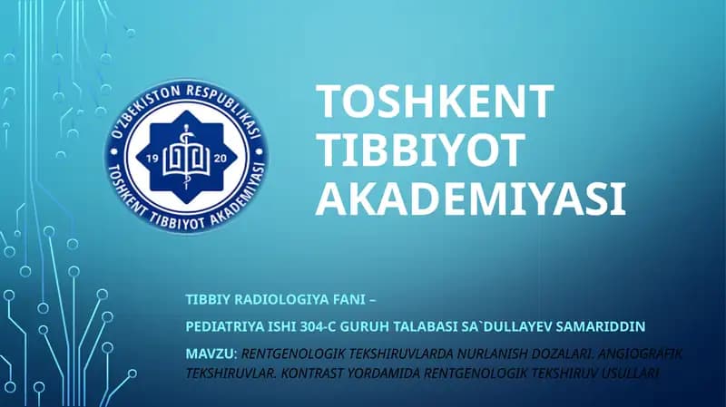 Tibbiyradiologiyafani